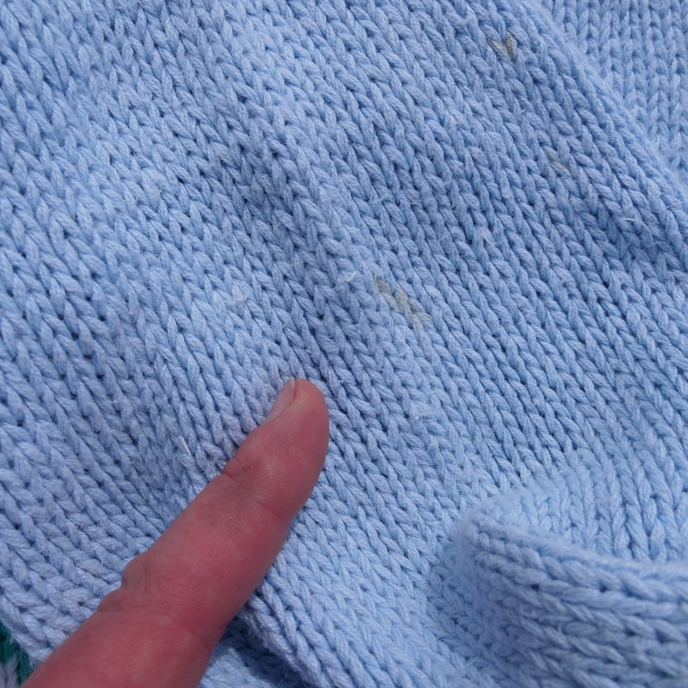 Vintage 1990s‎ Eagle's Eye adorable pastel bunny cotton/ramie handknit sweater - Picture 5 of 8